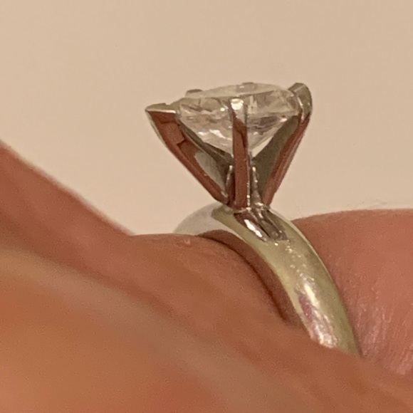 SOLD Blue Nile Pear Shaped Diamond Solitaire Sz 5.75 - Picture 4 of 11